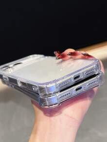 1pc Customized Handprint Heart Signature Simple Transparent Anti-Drop Phone Case, Compatible With IPhone 11/12/13/14/15/16/16 Pro/16 Plus/16 Pro Max/17/17 Air/17 Pro/17 Pro Max, Pixel 9A/S24/S25 Ultra/S25 Plus/S25 Edge, Moto G85, Infinix Hot 50 Pro+, Suitable As A Daily Gift For Friends - Clear - View 10