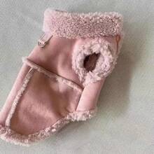 1pc Pet Fur Lining Warm Padded Coat, Suitable For Small & Medium Dogs/Cats In Autumn/Winter (Leash Not Included) - Brown - View 17