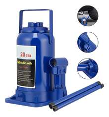 Gato Hidráulico De Botella Soldado Con Capacidad De 20 T, gato de botella hidráulico, gato hidráulico soldado de 20 toneladas para reparación de automóviles y elevación de casas.Gato Hidraulico De 20 Toneladas De Vertical De Tipo Botella - Azul - Ver 1