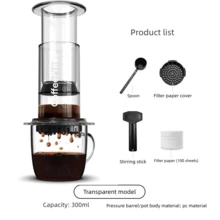 Manual Espresso Machine With 100 Filters(Excluding Cups), Hot/Cold Portable Coffee Maker, Hand Press Capsule Coffee Grinder, Works With Ground Coffee And Pods, Ideal For Hand Brewing, Hiking Camping And Travel,Galentine's Gift - White - View 8