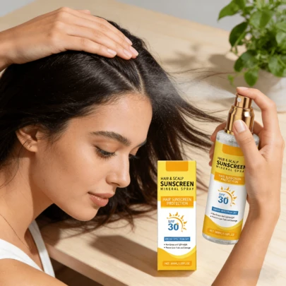 Spray Protector Multiusos para Cuero Cabelludo, Protección Exterior Fresca y No Pegajosa, Nutre Cabello y Cuidado de Calidad del Cabello