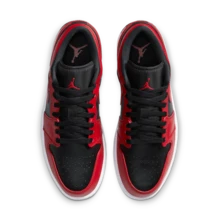 Air Jordan 1 Low-Top Casual Sneakers, Men's, Red, 553558-606