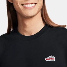 Nike Sportswear Solid Color Crew Neck Casual Short Sleeve T-Shirt For Men - Black - View 4