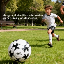 1 Pieza Balón de Fútbol Clásico Talla 3 / Talla 4 | Pelota de Entrenamiento y Competición + Material PVC Engrosado Resistente al Desgaste | Tacto Suave para Niños y Adultos | Ideal para Partidos al Aire Libre / Deportes Escolares / Regalo - Blanco y Negro - Ver 8