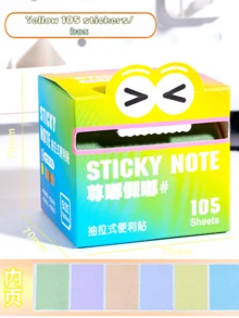 1pc Pearlescent Detachable Memo Pad, Transparent Material Ballpoint Pen, Student Use, Cute Design, Sticky, Suitable For Various Occasions - one-size - View 8