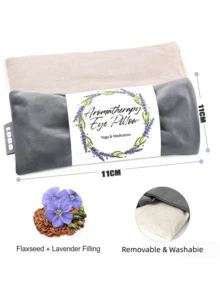 Travesseiro de Olho de Lavanda, Adequado para Relaxamento, Yoga, Sono, Máscara de Olho com Peso, Útil para Dor de Cabeça, Sinusite, Alívio de Olhos Secos, Compressas de Calor Úmido para os Olhos, Acessório de Meditação com Aromaterapia - Multicolorido - Visão 2