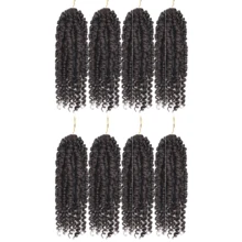 Passion Twist Crochet Hair, Pretwisted Passion Crochet Hair 8/10/12/14 Inch, Passion Twist Crochet Hair 1/8 Packs Prelooped Passion Twist Hair, Short Pre Looped Crochet Hair - Multicolor - View 9