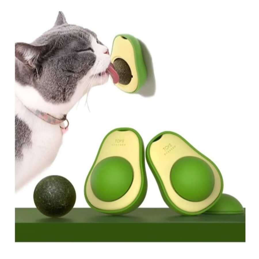 Abacate com Catnip Removível para Gatos – Brinquedo Interativo e Antiestresse - Multicolorido - Visão 1