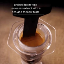 Manual Espresso Machine With 100 Filters(Excluding Cups), Hot/Cold Portable Coffee Maker, Hand Press Capsule Coffee Grinder, Works With Ground Coffee And Pods, Ideal For Hand Brewing, Hiking Camping And Travel,Galentine's Gift - White - View 2