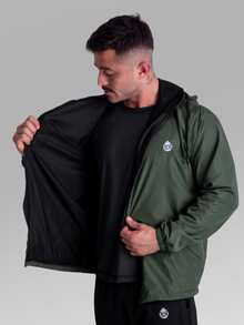 Men's Windbreaker Jacket, 100% Lined, Water Repellent, Waterproof Against Drizzle, Aspen Type One, Men's Motorcycle/Delivery Driver - 綠色 - 查看 1