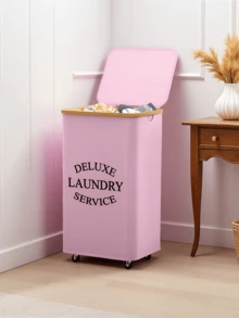 1 Pc 29.06 Gallon Laundry Basket With Handle And Lid - Collapsible Dirty Clothes Hamper With Wheels, Includes 1 Free Mesh Bag, Extra Large Capacity Laundry Basket, Foldable Fabric Laundry Basket For Storage - Multicolor - View 7