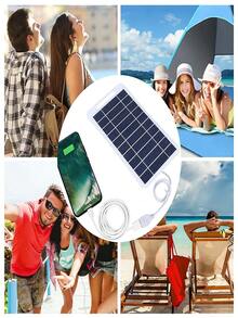 2W Monocrystalline Solar Charger, Portable Solar Panel, All-Weather Solar Power Supply, USB Interface For Outdoor Phone Charging And Power Generation, Foldable Solar Charger Made Of Monocrystalline Silicon, Durable, High Sensitivity, High Conversion Rate, Excellent Charging Effect