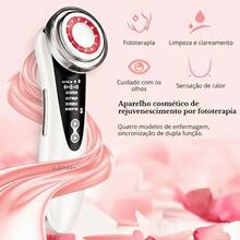 Facial Cleansing Massager, Rejuvenating, Phototherapy, Lift - trắng - Xem 9