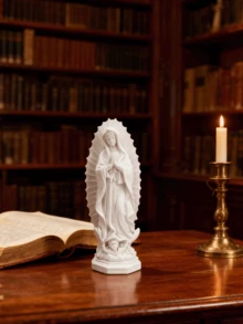 Our Lady Of Lourdes Resin Statue, Virgin Mary Model, Catholic Virgin Mary Statue, Mexican Virgin Statue, Saint, Home Prayer Decor, Craft Collection, Gift, Birthday, Graduation - Multicolor - View 7