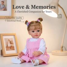 NPK 22inch Reborn Toddler Girl Full Body Vinyl Doll Betty Waterproof Bath Play Toy Christmas Gift For Girls - As Shown - View 5