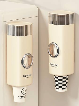 Einwegbecher-Spender, Wasserkühler-Becherhalter, wandmontiertes Aufbewahrungsregal für Küche, Badezimmer-Becherhalter
