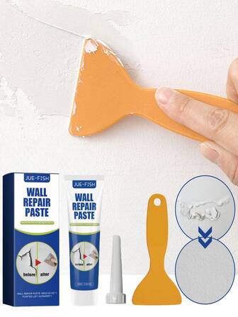 Yeso para reparar grietas en la pared: daños en la pared, arañazos, abolladuras, grietas, agujeros de clavos, reparación parcial de la pared