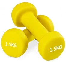 2piezas Mancuernas Pesas para Hacer Ejercicio Gym y Casa,0.5/1/2/3/4/5/6KG Mancuernas - Amarillo - Ver 12