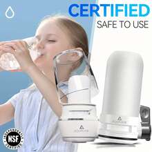 Water Filter For Sink Faucet, NSF Certified Water Purifier, 320 Gallon Tap Water Filter For Kitchen Sink, Reduces Chlorine, Lead-Free Material, Faucet Mount Water Filtration System, 1 Filter - 白色 - 查看 4