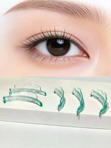 10Pcs/5Sizes Self Sticky Lash Lift Pads,Eyelash Perm Rods No Glue Lash Lift Shields,Reusable Soft J&L&B& D Curls Makeup Beauty Tool Pink Color - Cadet Blue - View 6