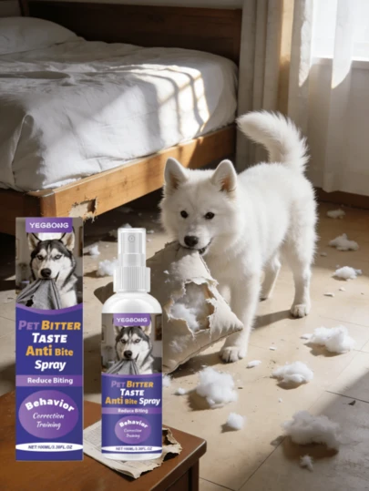 Anti-Chew Spray For Pets, Bitter Taste To Correct Chewing Behavior, Protect Furniture, Simulate Unpleasant Odor To Keep Pets Away From Areas Like Shoe Cabinet, Kitchen, Wardrobe, Bed, And Plants