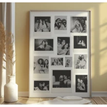 Anpassat fotokollage, present till bästa vän, 18-årspresent till tjej, tryckt fotokollage till bästa vän, vardagsrumsdekor - Multifärgad - Visa 9