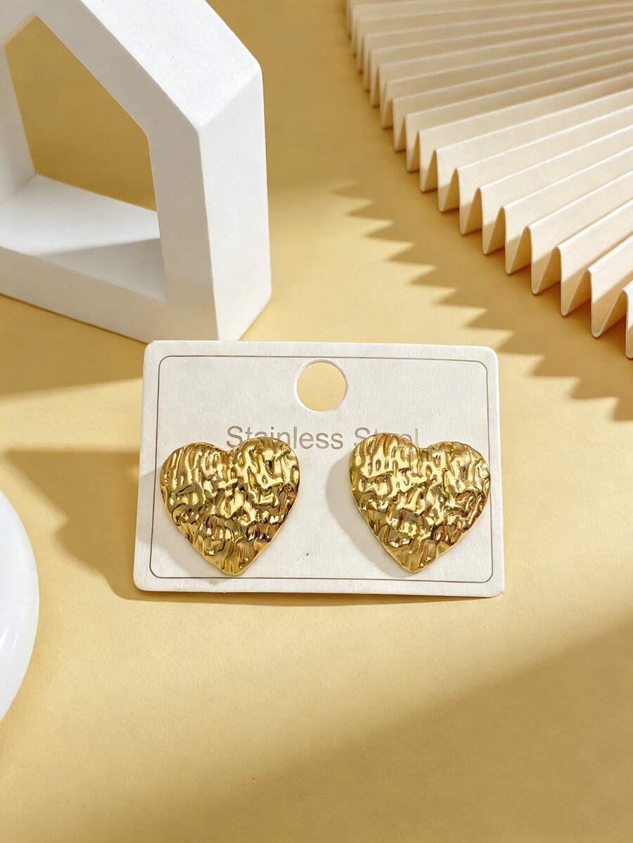 1. Pendientes de acero inoxidable chapado en oro hipoalergénicos, acabado mate, diseño grueso para mujeres 2. Pendientes hipoalergénicos de moda con textura geométrica, ligeros 3. Pendientes de joyería vintage, regalo para mujeres 4. Pendientes con colgante único y grueso de moda 5. Conjunto de pendientes chapados en oro para mujeres 6. Pendientes con colgante chapados en oro delicados, hipoalergénicos 7. Joyería de moda, regalo para mujeres, regalo de fiesta - Multicolor - Ver 1