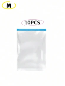 15/3/1 Pcs Vacuum Compression Travel Bags, Roll-Up Storage Bags (No Vacuum Pump Needed), Space-Saving Luggage Packing Cubes, Essential For Clothes, Underwear, Bedroom Storage - Transparent - View 15