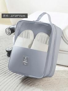 Personalized Travel Shoe Bag: Waterproof And Washable Daily Storage Bag, Travel Storage Bag Doubles As Shoe Bag - Made Of High-Quality Polyester Fabric, Durable And Waterproof, Equipped With Smooth Two-Way SBS Zipper And Quality Breathable Mesh. An Ideal Choice For Travelers Or Office Workers.