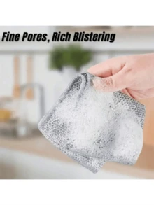 30pcs/Pack Thick Double-Sided Metal Wire Scouring Pads, Kitchen Dish Washing Cloth/Pot & Pan Cleaning Cloth/Towel Cleaning Tool - View 2