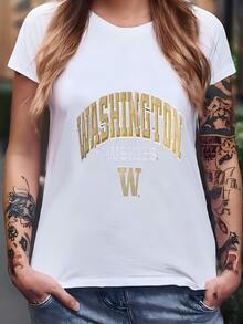Womens Vintage 90s Washington Huskies Windbreaker Sweatshirt Washington Huskies Hoodie Washington University Washington Huskies Hoodie Jacket Hat T-Shirt - 白色 - 查看 1