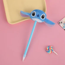 Cute Creative Stitch Plush Ballpoint Pen (Random Delivery) - Black - View 7