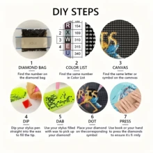 1pc 5D DIY Diamond Painting - "Dreamlike Deep Space Scene: A Full Moon Suspended Above Indigo And Lavender Intertwined Clouds" - Frameless Mosaic Full Diamond Round Acrylic Diamond Art DIY Diamond Painting Kit - Multicolor - View 9