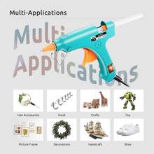 Pistola de silicón con Interruptor de corriente  Calentador de pegamento Multifuncionales Manualidades - Multicolor - Ver 5