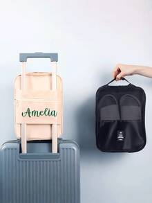 Personalized Travel Shoe Bag: Waterproof And Washable Daily Storage Bag, Travel Storage Bag Doubles As Shoe Bag - Made Of High-Quality Polyester Fabric, Durable And Waterproof, Equipped With Smooth Two-Way SBS Zipper And Quality Breathable Mesh. An Ideal Choice For Travelers Or Office Workers.