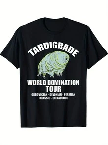 Camiseta de ciencia de extinciones de la gira de dominación mundial de Tardigrade - Negro - Ver 6