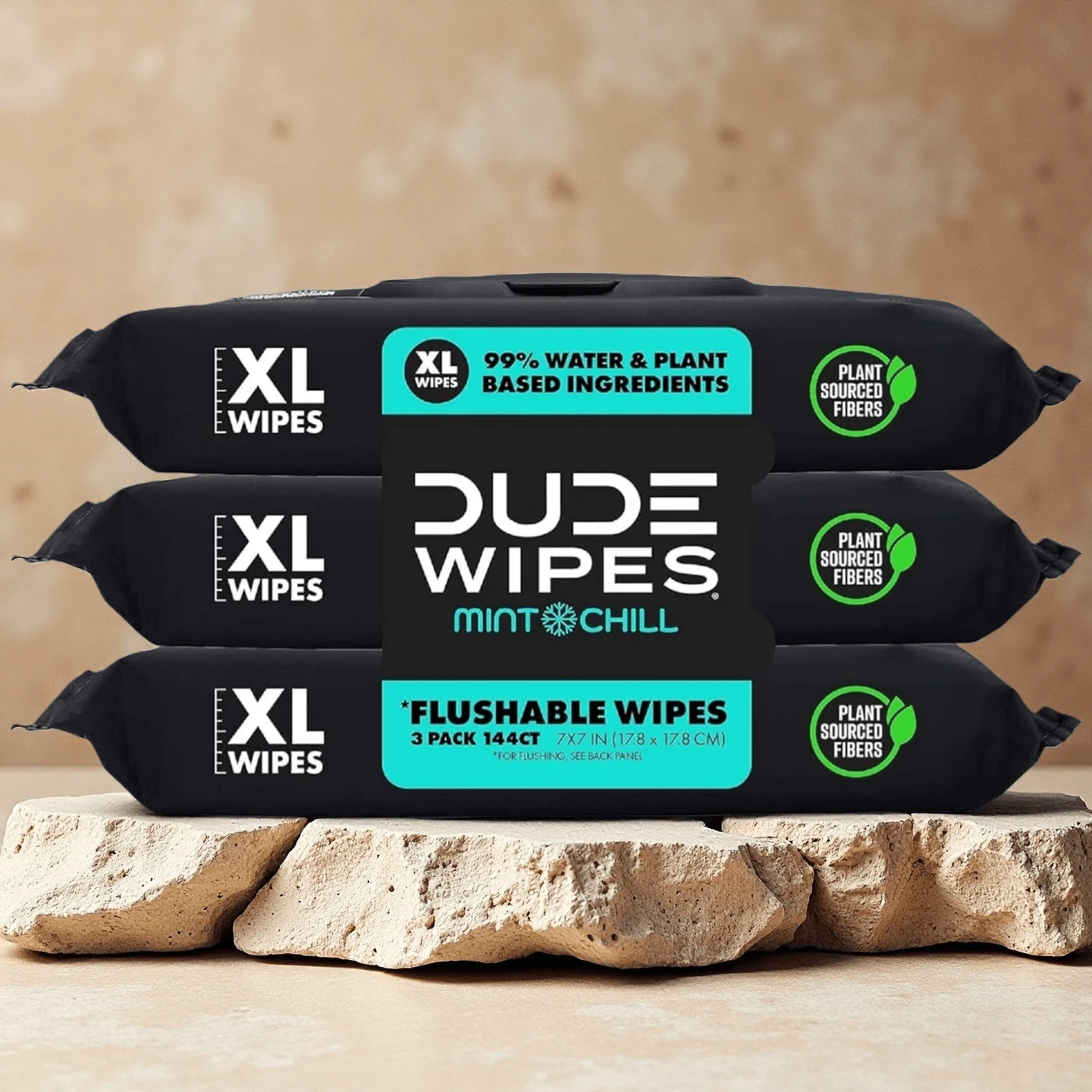 DUDE Wipes Mint Chill Flushable Wipes, 48 Count Extra-Large Adult Wet Wipes, Infused With Tea Tree Oil Vitamin E & Aloe, Plant-Based Plastic Free Fibers, Septic & Sewer, Travel Pack, Mint Chill Cooling Effect, Bathroom Essentials & Personal Care - 1 - 查看 1