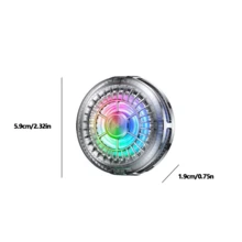 Almohadilla magnética de refrigeración para teléfonos con ajuste inteligente de doble velocidad, con sujeción magnética para una fijación segura. Los efectos de iluminación RGB se pueden desactivar. Con un peso de tan solo 50 g para un transporte sin esfuerzo, ofrece una disipación eficiente del calor y es compatible con dispositivos Android y Apple. Funciona de forma silenciosa con un rendimiento de refrigeración estable. - Plateado - Ver 3