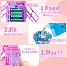 51-Inch Automatic Bubble Machine | Indoor & Outdoor Kids Party Toy - Violet Purple - View 5