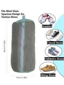 360° All-Around Shoe Laundry Bag – Anti-Deformation, Efficient Shoe Wash Bag. Lazy Gadget For Washing Machines. Home Use Laundry Bag, Shoe Protector, Storage & Wash Bag. Essential For Halloween & Christmas Holidays. - Multicolor - View 3