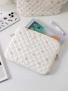 1 件装轻薄透气纯棉笔记本电脑保护套，适用于 11 英寸/13 英寸/15 英寸笔记本电脑，花卉绗缝设计，便携防震，是旅行、节日和生日礼物的理想之选。 - 彩色 - 查看 6