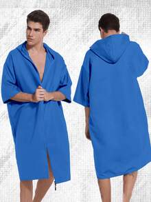 2-In-1 Zip-Up Surfing Robe, Quick-Dry Beach Towel, Wearable Beach Wrap - Multicolor - View 4