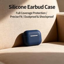 حافظة واقية من الجيل الثالث + فرشاة تنظيف، تحمي سماعة الأذن بفعالية، فرشاة التنظيف تزيل الأوساخ، فتحات دقيقة للشحن والفتح/الإغلاق - أزرق غامق - مشاهدة 7