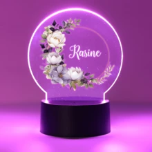 1pc Customized Name Floral & Butterfly Decor 3D LED Night Light, Suitable As Birthday Gift, Wedding Party Gift, Mother's Day Gift, Girlfriend Gift, Family & Friend Gift, Graduation Gift, Valentine's Day Gift - Brown - View 39