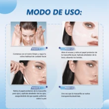 Mascarilla Que Desaparece-Mascarilla de Colágeno 2 Partes (5 Piezas) | Mejorar Contenido Humedad La Piel | K Beauty Maquillaje Cosmético - Hyaluronic Acid - Ver 8