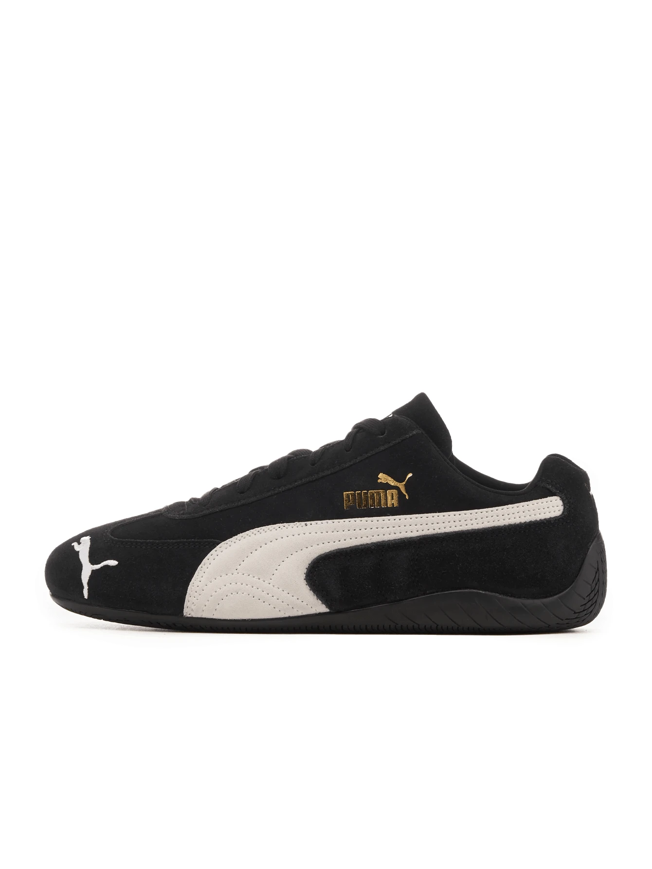 Puma Giày thể thao Speedcat Unisex's Leather Suede cao cấp, bền bỉ, thoải mái với đệm IMEVA nhẹ và thiết kế thể thao mang tính biểu tượng 398846-01 - màu đen - Xem 1