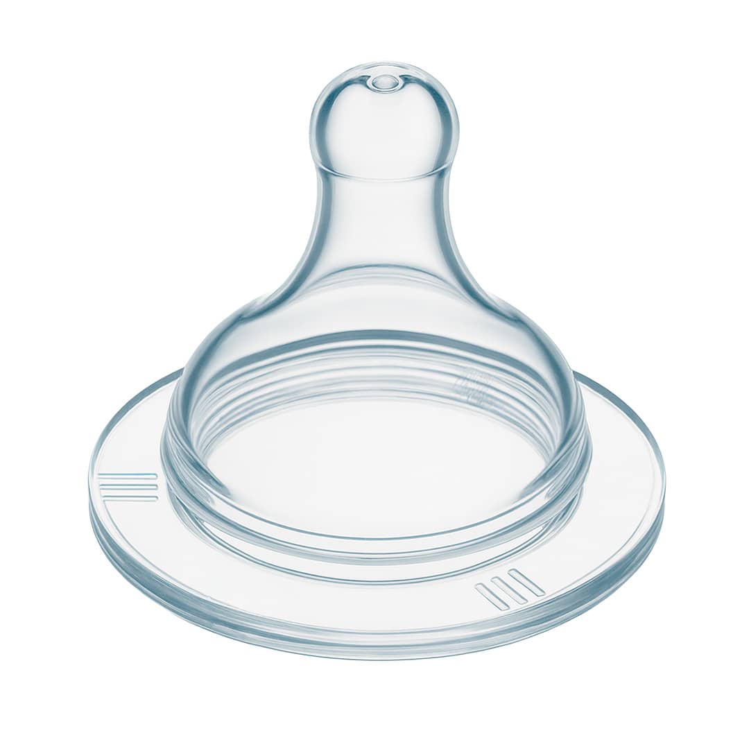 Bico De Mamadeira Big Redondo Tetê Universal 100% Silicone - Transparente - Visão 1