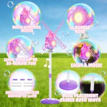 51-Inch Automatic Bubble Machine | Indoor & Outdoor Kids Party Toy - Violet Purple - View 7