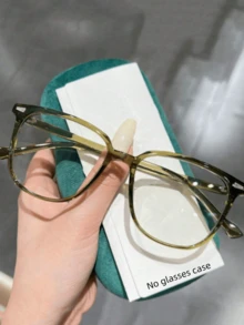 1 Cặp kính nữ gọng lớn màu nude, kiểu dáng thon gọn, không cần độ. - quả ô liu - Xem 3