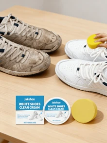 jakehoe Xiaobai Shoe Cleaning Cream/Xiaobai Shoe Cleaner Is Suitable For Sports Shoes, Leather Shoes, And Xiaobai Shoes. It Is A Gentle And Non Washable Portable Cleaner That Can Remove Yellowing And Dirt. It Is The Best Gift For Boyfriends/Girlfriends (New And Old Models Will Be Shipped Randomly),Shoe,Spring Summer Picks,Brides Maid Gifts,Room,Bedroom Decor,Beach,Travel,For Men,For Women,Vacation - Multicolor - View 2